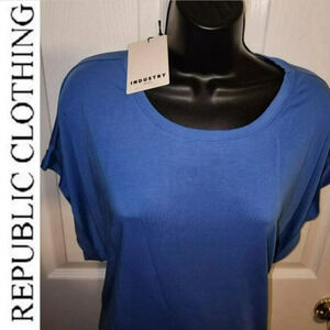NWT Industry Republic XXL Side Ruched Short Sleeve Tee‎